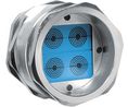 Cable Entry Frame, RG, Number of Grommets 2, 40 x 40mm, Stainless Steel